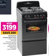Defy 4 Solid Plate Compact Black Stove