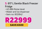 Samsung 617L Gentle Black Freezer/Fridge