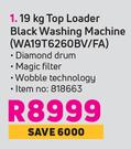 Samsung 19Kg Top Loader Black Washing Machine WA19T6260BV/FA