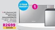 Samsung 40L Electronic Grill Microwave Oven Mirror Finish MG402MADXBB/FA