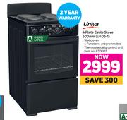 Univa 4 Plate Cable Stove 500mm U405-1