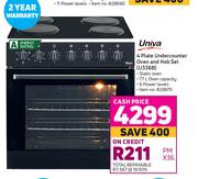 Univa 4 Plate Undercounter Oven & Hob Set U336B