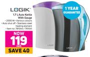 Logik 1.7L Auto Kettle With Gauge-Each