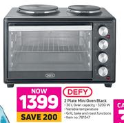 Defy 2 Plate Mini Oven Black