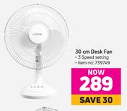 Logik 30cm Desk Fan