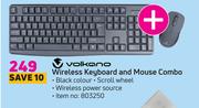 Volkano Wireless Keyboard & Mouse Combo