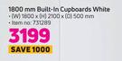 Ucan 1800mm Built In Cupboards White