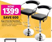 Hugo 2 Pack Bar Stool Black-Per Set