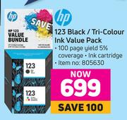 HP 123 Black/Tri Colour Ink Value Pack