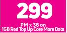 Samsung Galaxy A13 Smartphone-On 1GB Red Top Up Core More Data