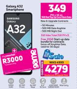 Samsung Galaxy A32 Smartphone-On 1GB Red Top Up Core More Data