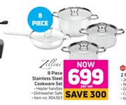 Zelini 8 Piece Stainless Steel Cookware Set-Per Set