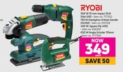 Ryobi 500W 10mm Impact Drill Hid-510/150W Handyline Orbital Sander Hs150 Or 400W Jigsaw Hj 400-Each