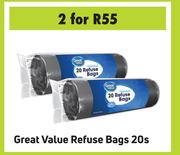 Great Value Refuse Bags-For 2 x 20's Pack