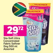 Sta Soft Ultra Concentrated Fabric Softener Doy Assorted-500ml Each