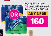 Flying Fish Apple Or Lemon Flavoured Beer Can-For Any 2 x 6 x 500ml  