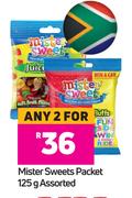 Mister Sweets Packs Assorted-For Any 2 x 125g
