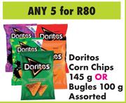 Doritos Corn Chips 145g Or Bugles 100g Assorted-For Any 5