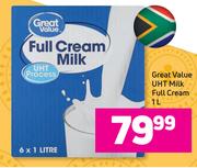 Great Value UHT Milk Full Cream-1Ltr