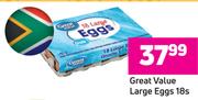 Great Value Large Eggs-18's Pack