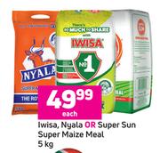 Iwisa, Nyala Or Super Sun Super Maize Meal-5kg Each