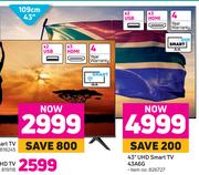 Hisense 43" (109cm) UHD Smart TV 43A6G