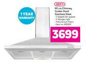Defy 90cm Chimney Cooker Hood Stainless Steel