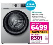 Hisense 8Kg Front Loader WFQY8012EVJMS