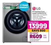 LG 10.5Kg Silver Front Loader F4V5RYP2TSI