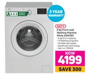 Defy 6Kg Front Load Washing Machine White DAW381