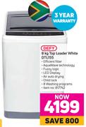 Defy 8Kg Top Loader White DTL155