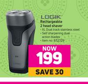 Logik Rechargeable 2 Head Shaver