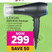 Logik 2000W DC Hairdryer