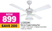 Logik 132cm 1 Light Ceiling Fan