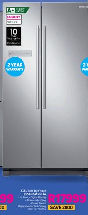 Samsung 535l side by side fridge rs54n3a13s8 fa top