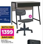 Apollo Desk + Harvey Typist Chair-For Both
