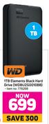 WD 1TB Elements Black Hard Drive (WDBUZG0010BB)