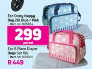 Eco 5 Piece Diaper Bags Set 18L-Per Set
