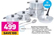 Mainstays 11 Piece Aluminium Cookware Set-Per Set