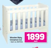 Wooden Baby Cinnamon Cot-Each
