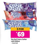 Sta Soft Fabric Softner Refill Assorted-For 3 x 500ml