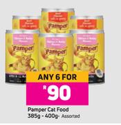 Pamper Cat Food Assorted-For Any 6 x 385g-400g