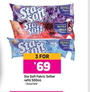 Sta Soft Fabric Softener Refill Assorted-For 3 x 500ml