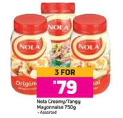 Nola Creamy/Tangy Mayonnaise Assorted-For 3 x 750g