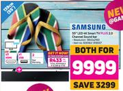 Samsung 55" (139cm) LED 4K Smart TV Plus 2.0 Channel Sound Bar-For Both