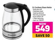 Russell Hobbs 2L Cordless Glass Kettle