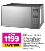 Russell Hobbs 20L Electronic Microwave (Mirror Finish) RHEM21L