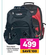Tosca Black Laptop Backpack-Each