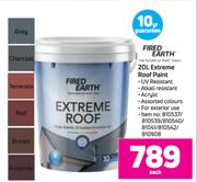 Fired Earth 20L Extreme Roof Paint-Each