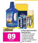 Shield 4 Piece Wash And Wax Cleaning Pack-Per Pack